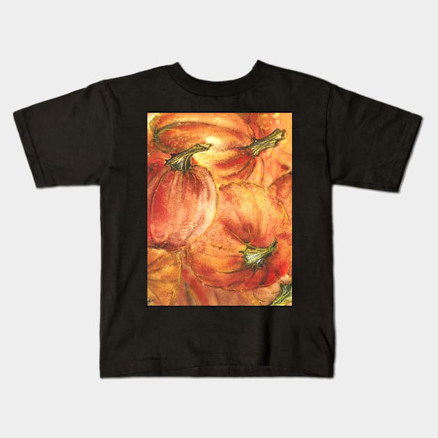 Pumpkin Kids T-Shirt by Cwang